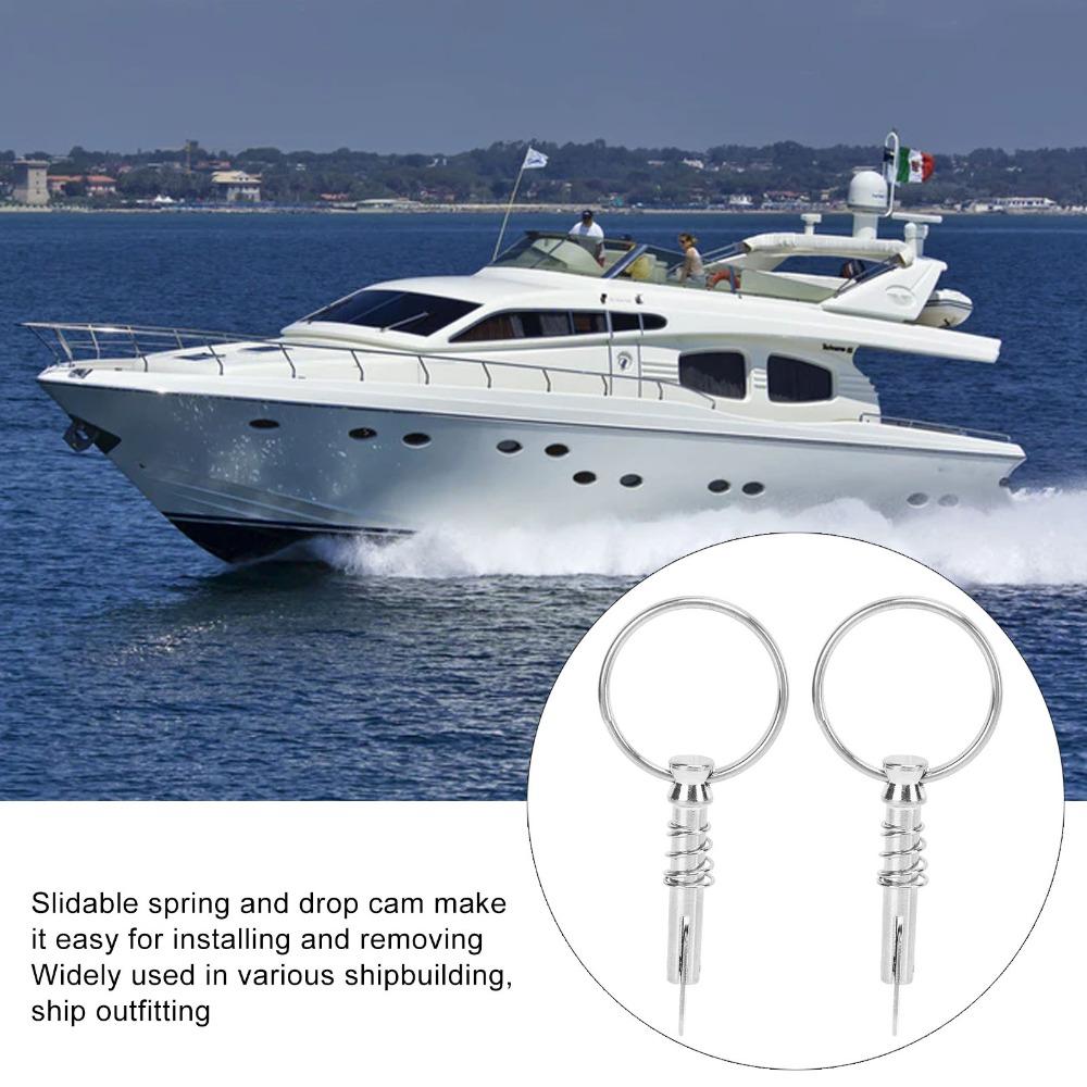 2PCS 316 Stainless Steel Quick Release Pin Corrosion Resistant Bimini Top Pin for Ship Building
