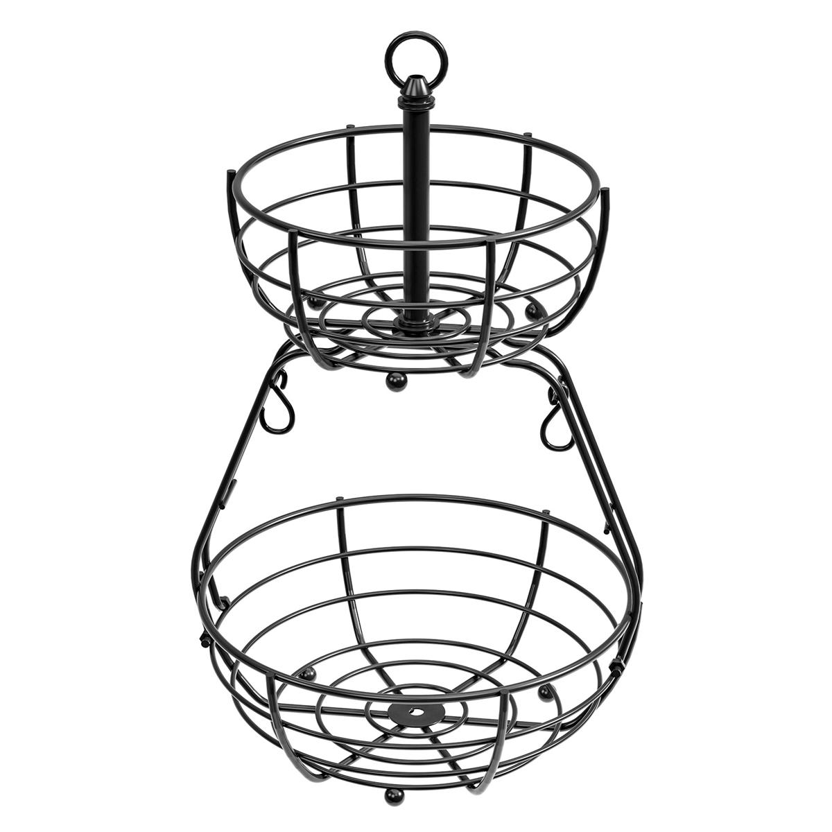 

Kitchen Organizer 2Tier Fruit Basket Effortless Access Basket Elegant Countertop Display Maximized Space Solution China Mainland