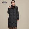 Xue Zhong Fei Women's Long Winter Down Jacket with Detachable Hood