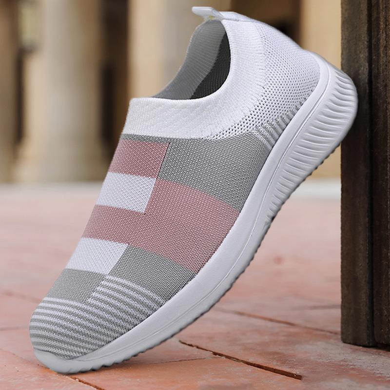 

модные женские туфли смешанного цвета повседневные кроссовки слипоны женские плоские теннисные туфли для женщин летние спортивные кроссовки женские спортивные туфли теннис 43 белый