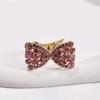 Rhinestone Bow Scarf Ring Sparkling Silk Scarf Ring Elegant X-shaped Scarf Holder Ring for Women Shawls Neckerchiefs Shirts