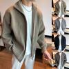 Herbst- und Winter-Strickjacke Pullover Herren Gestreifter Pullover Mantel Business-Jacke