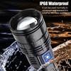 Rechargeable Heavy Duty LED Flashlight, Adjustable Focus, Digital Power Display + COB Tail Light, Spot/Flood Beam for Emergency & Outdoor