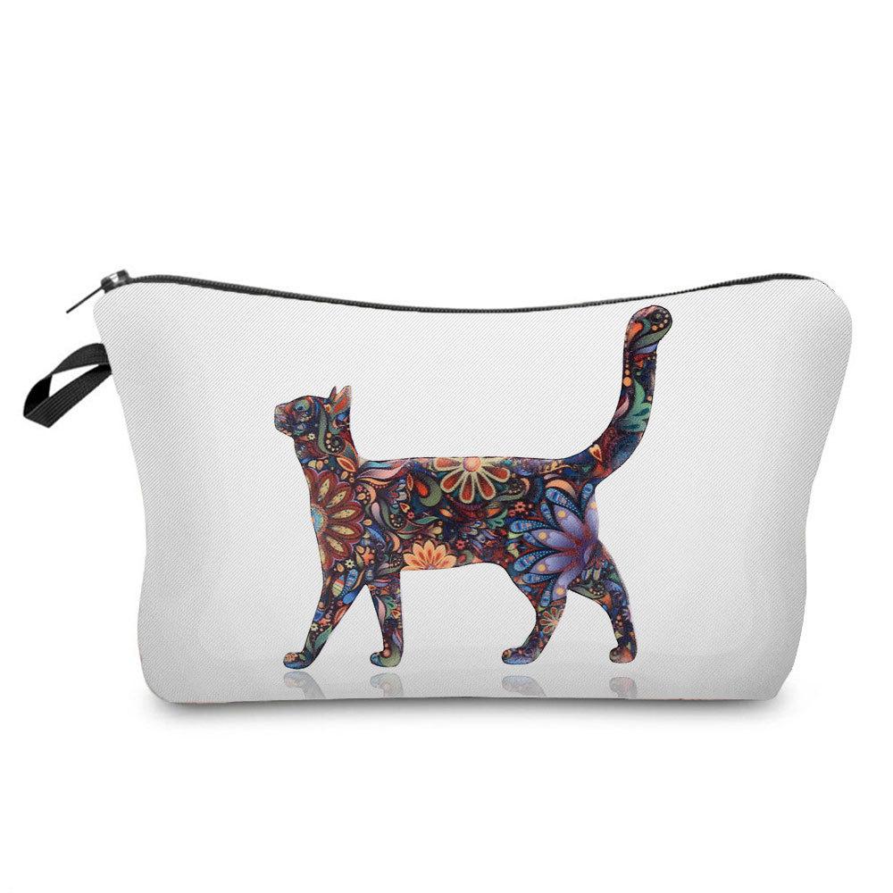 Women Flower Print Cosmetic Bag Toiletries Organize Travel Storage Case 6666