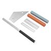 Guitar Tools Metal Hex File Silver Spacers 2 Holes Triangular Rule Grinding Stone Luthier Tool Repair Kit