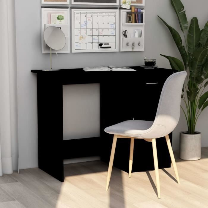 VidaXL Bureau Noir 100 x 50 x 76 cm Aggloméré