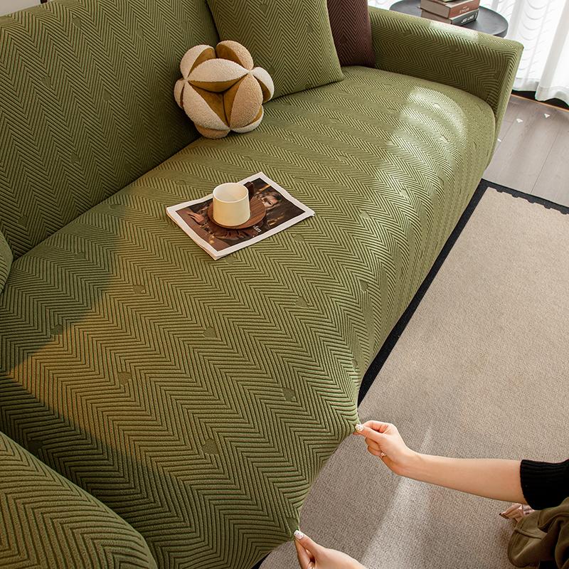 

Jacquard Sofa Cover Non Slip For Living Room 1 2 3 4 5 Seater Stretch Wear-Resistant I Shape Couch Cover Furniture Protector 1Pc Small(90-140cm)1pc