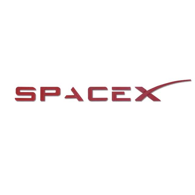 ABS Space X Rear Boot Trunk Emblem Badge Car Sticker Decals for Tesla SpaceX Model 3 X S Y Car Styling Accessories