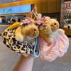 PP Cotton Kapibala Pendant Keychain Leopard Print Skirt Capybara Plush Keychains  Hanging Accessory