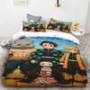 Duvet Covers Japan Anime 3D Printed Kawaii Demon Slayer Bedding Set Duvet Covers Comforter Bedding Sets Bedclothes Bed Home