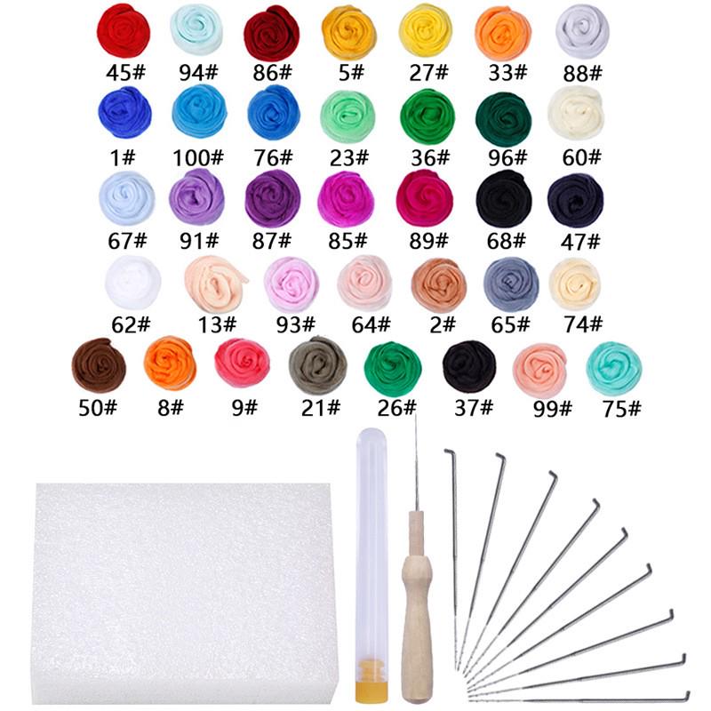 Wool Felt Handmade Couple Doll Kit - Creative DIY Gift Set with Tools & Accessories