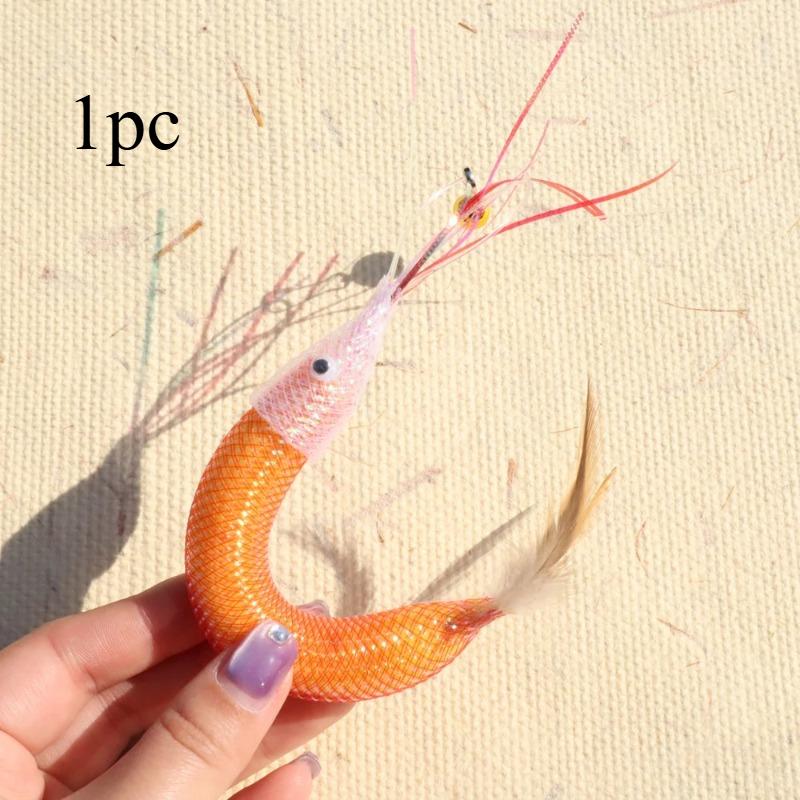 

2pcs/3pcs Artificial Shrimp Replacement Header Teasing Cat Stick Feather Cat Toy Kitten Interactive Toys Pet
