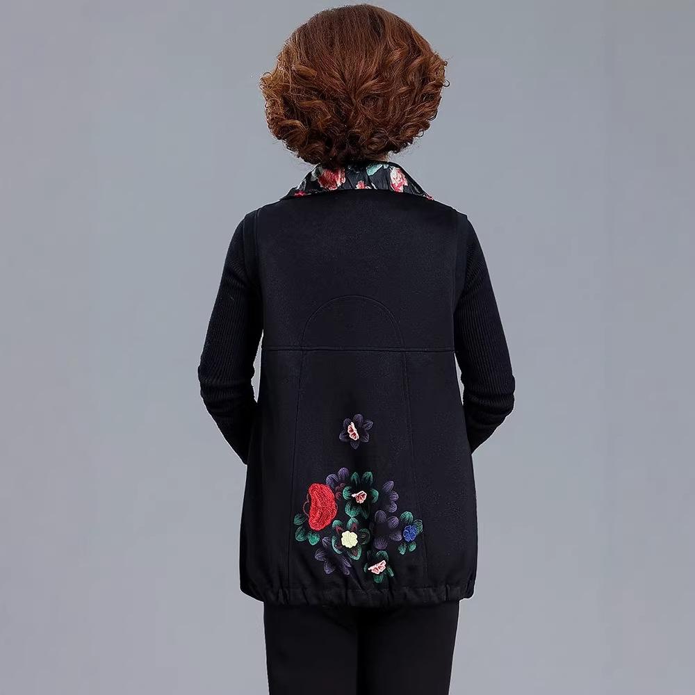 Stylish Spring and Autumn Vest for Middle-Aged and Elderly Women - Plus Size
