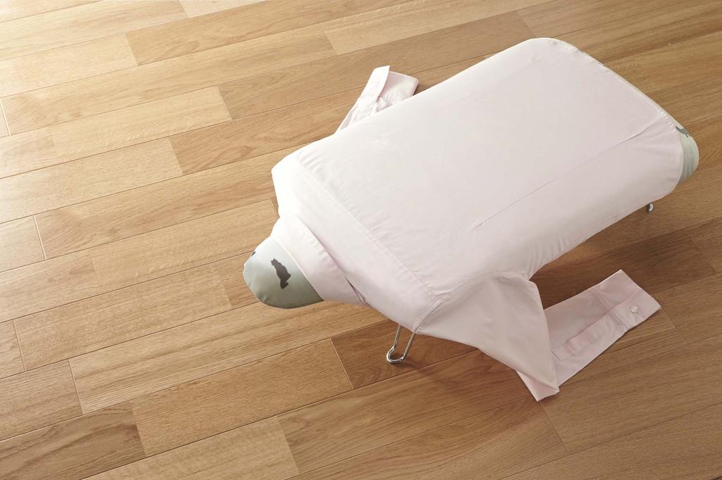 Yamazaki Jitsugyo Lightweight Humanoid Ironing Board with Hook Neko Press White Approx. 69X37X20cm Storage In Closet Steel Mesh Structure 2642