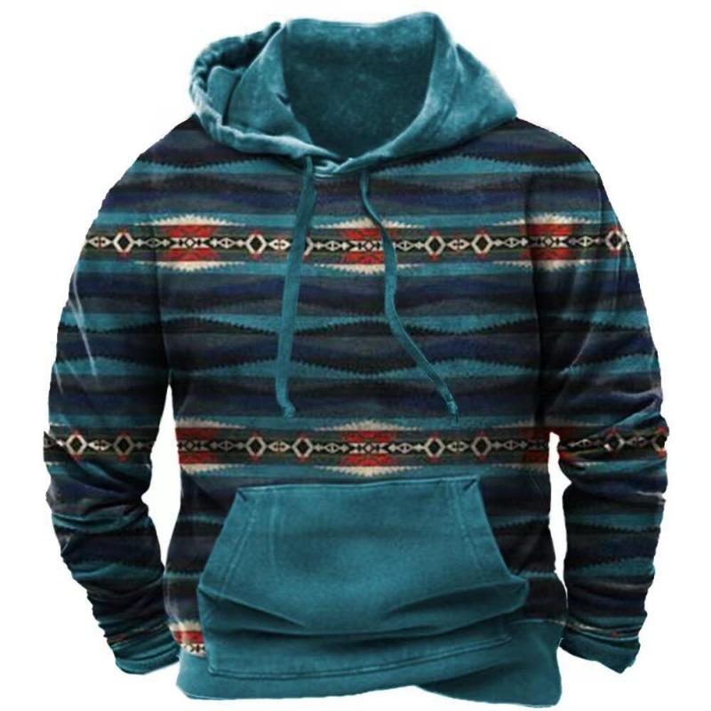 Spring Autumn Men Clothes Casual Hooded Sweatshirt Men Fashion 3D Digital Print Pullover Hoodies