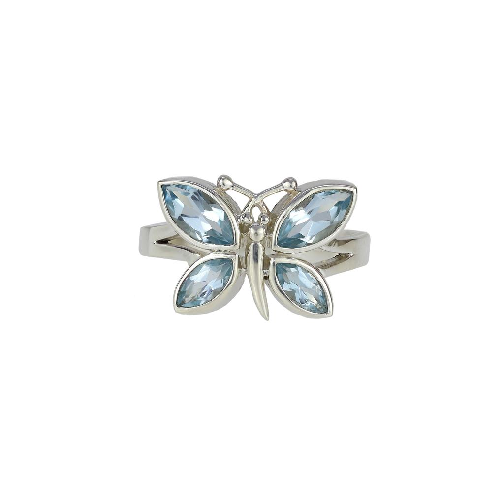 Natural Red Garnet Butterfly Ring, 925 Sterling Silver Charm Ring, Women's Ring, Promise Ring, Engagement Ring, Gift For Her