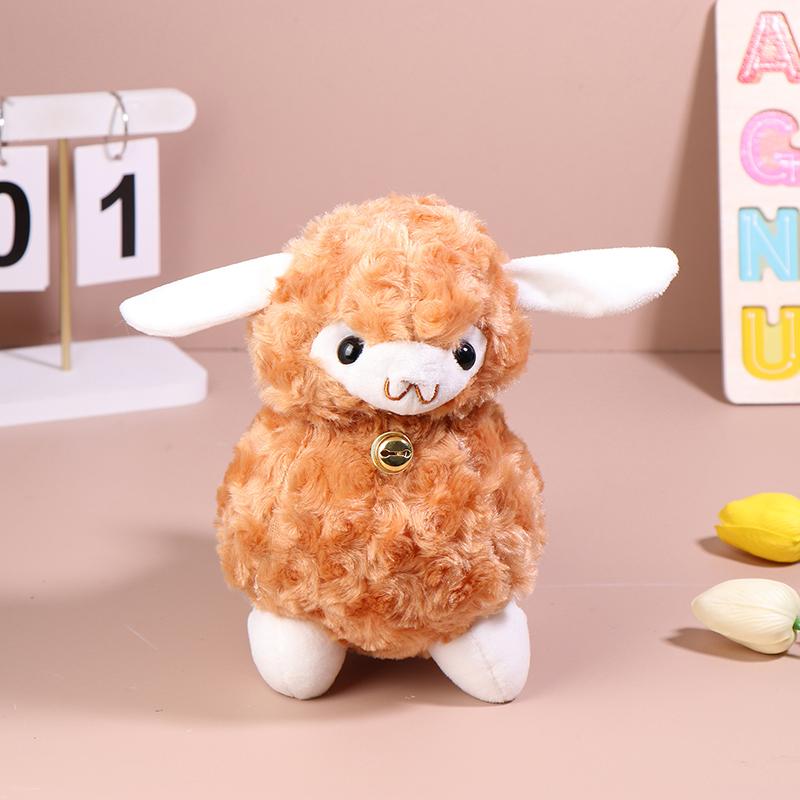 

1 шт. стоящее животное овца плюшевая мягкая игрушка животные куклы мода мультфильм плюшевые игрушки животные колокольчики овца коричневый