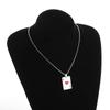 Fashion Stainless Steel Playing Card Pendant Necklace European American Simple Style Unisex Daily Jewelry
