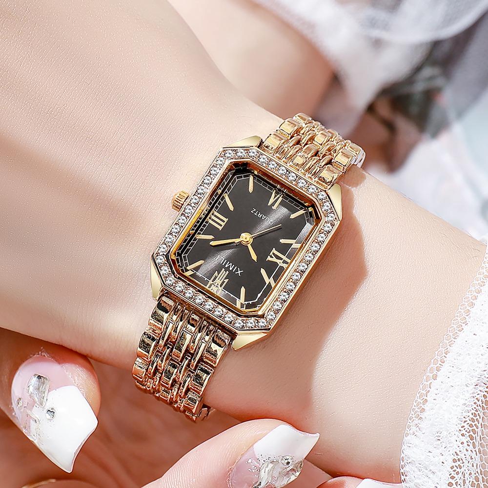 Luxury Women Watches Fashion Square Watch Rhinestone Casual Quartz Watch Ladies Clock Watch Relogio Feminino Wristwatch Women