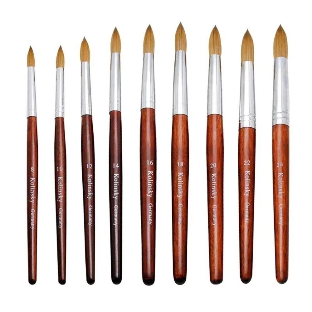 Acrylic Nail Brush Wood Handle UV Gel Brush Professional Liner Drawing Brushes Nail Art