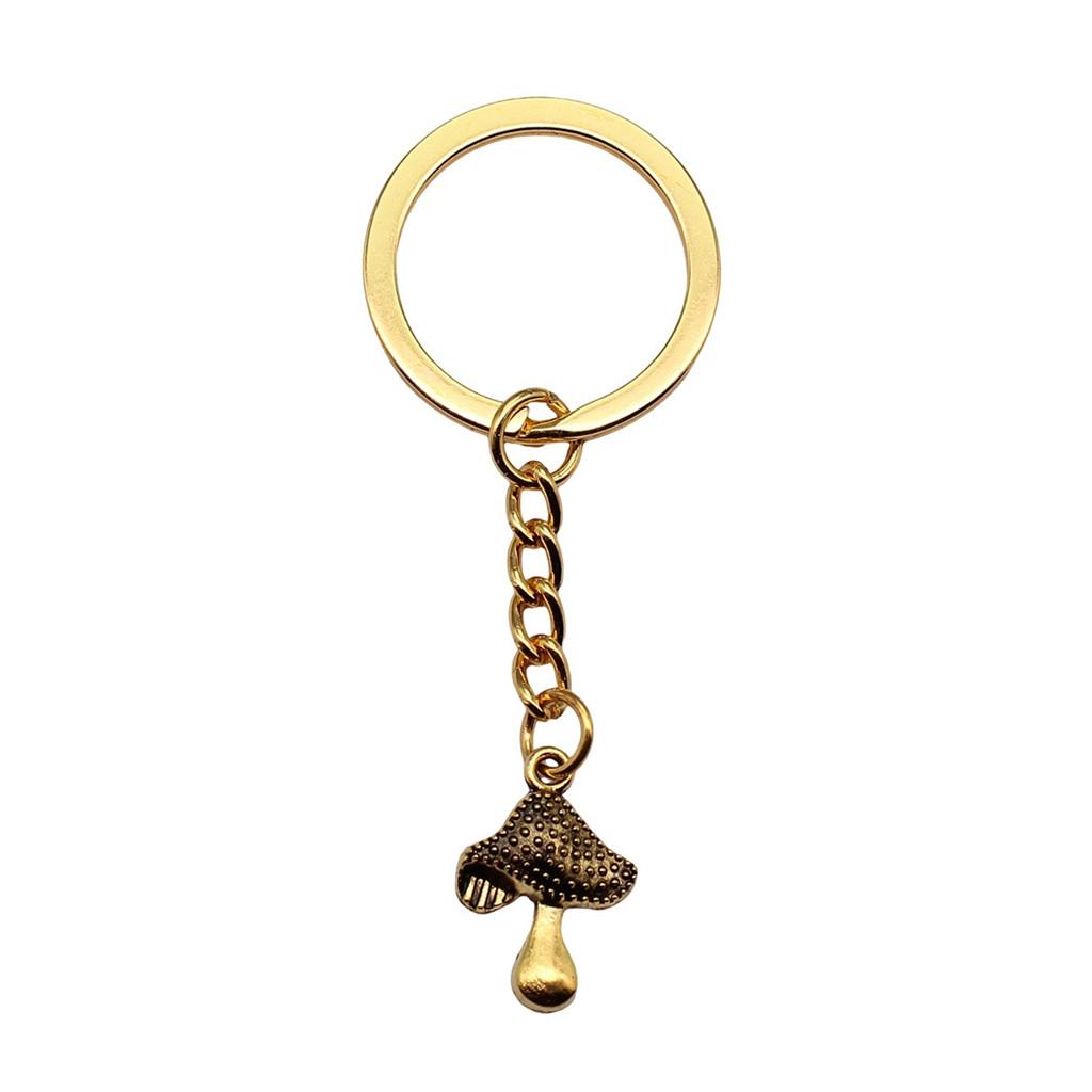 28mm Key Ring Mushroom Branch Leaf Kids' Jewelry Materials QY030