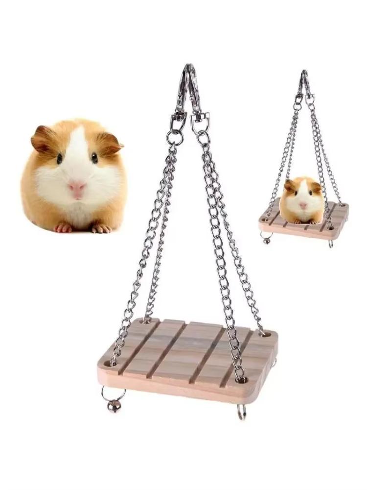Домашний хомяк птица деревянная игрушка настольная игра подвесные качели белка веселая трамплин шиншилла корелла качели лестница товары для питомцев