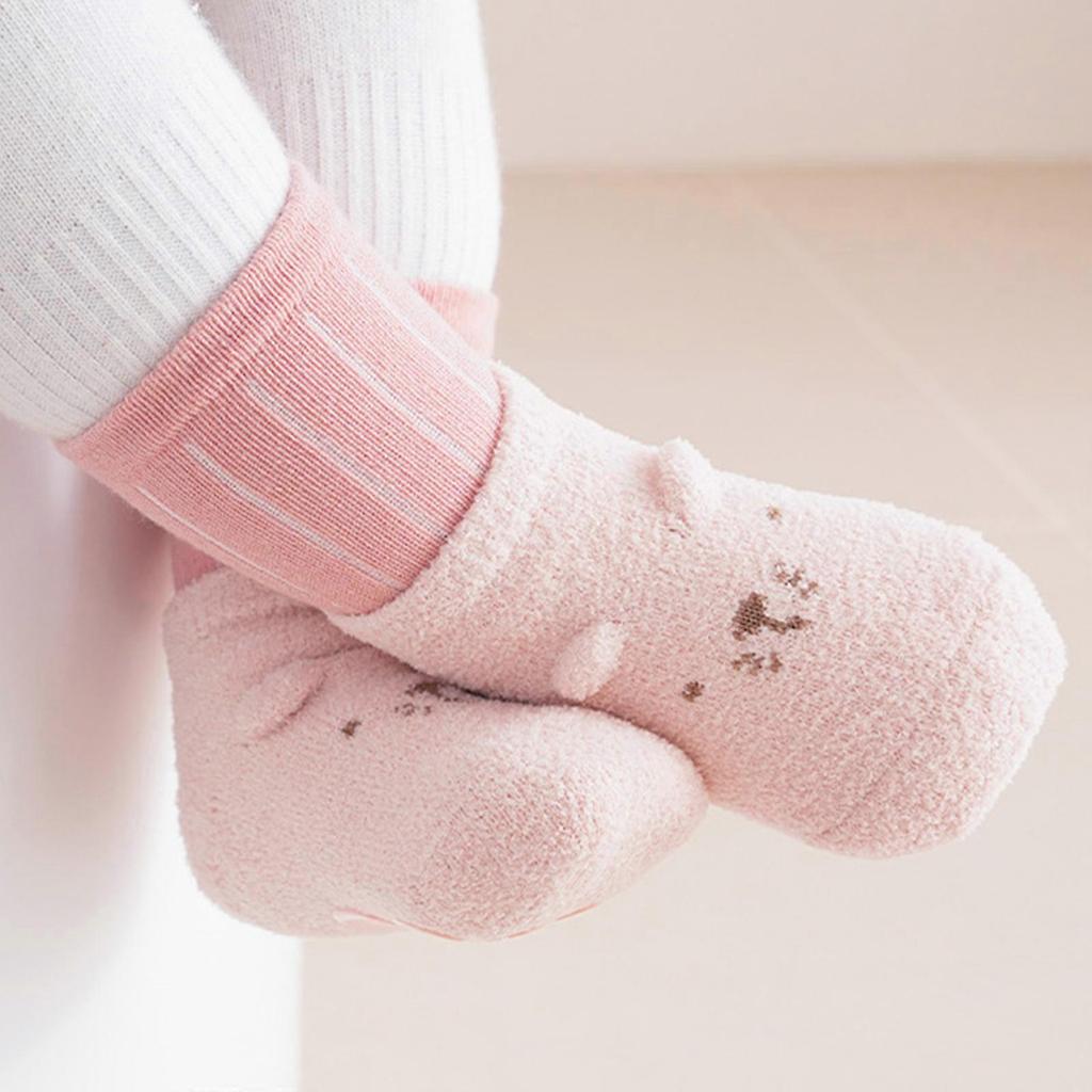 Antislip Baby Floor Socks Kneehigh Socks Unisex Prewalker Socks Soft Warm Stretchy Midcalf Socks Toddler Indoor Hosiery Yellow S-XL