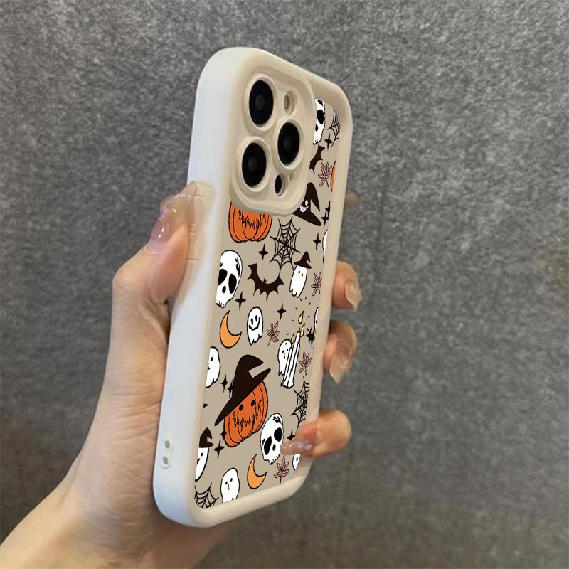 Halloween Pumpkin Ghost Phone Case For Samsung Galaxy S25 S24 S23 S22 S21 Ultra Plus FE A26 A33 A25 A16 A56 A06 A24 Soft Cover