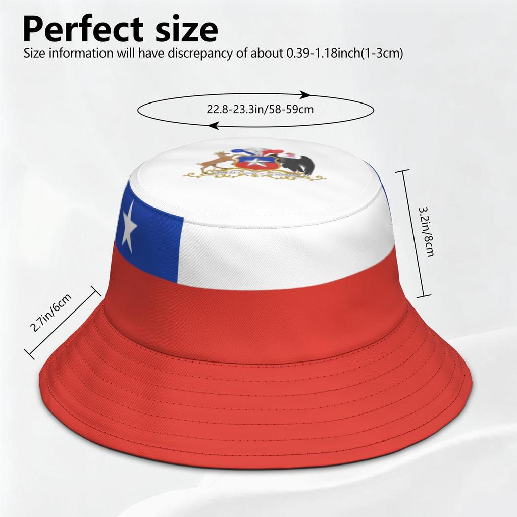 Chile Fisherman Hats Custom Made Name Number Team Logo Bucket Cap Republic Travel Spanish Nation De Chilean Flag Headgear