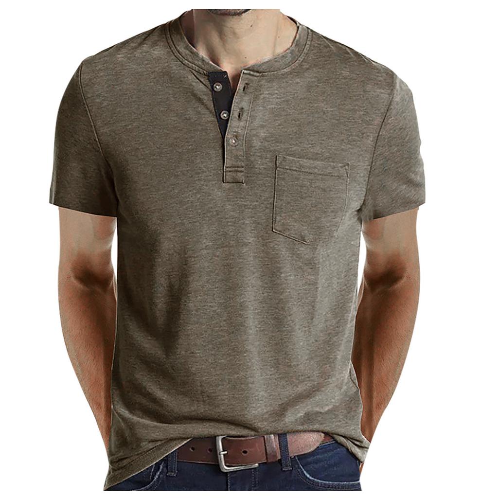 Herre Casual Slim Fit Basic Kortermet Mote T-skjorte Rund Hals Sommer Topp