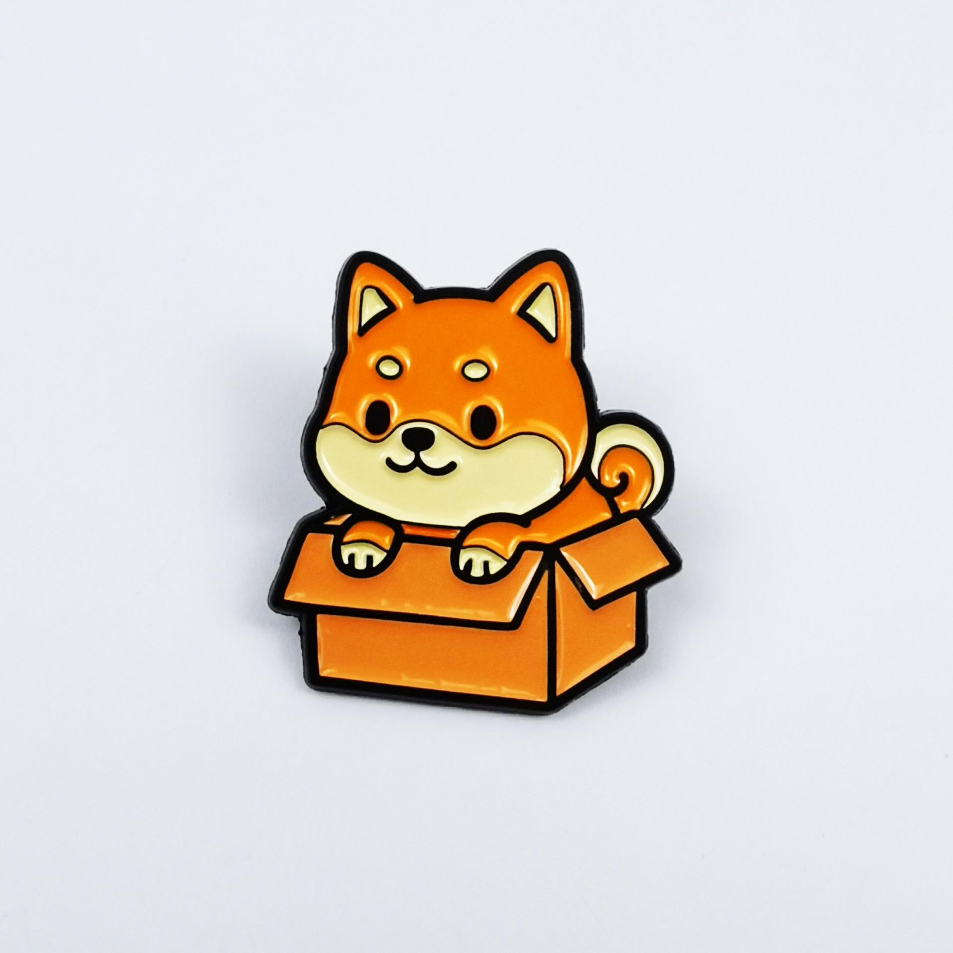 Cute Cartoon Pet Series Drip Oil Alloy Brooch - Versatile Medal for Clothing & Backpacks