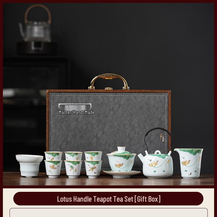 Taigu Luxury Kung Fu Tea Set with Hovering Gaiwan and Dry Brewing Tray