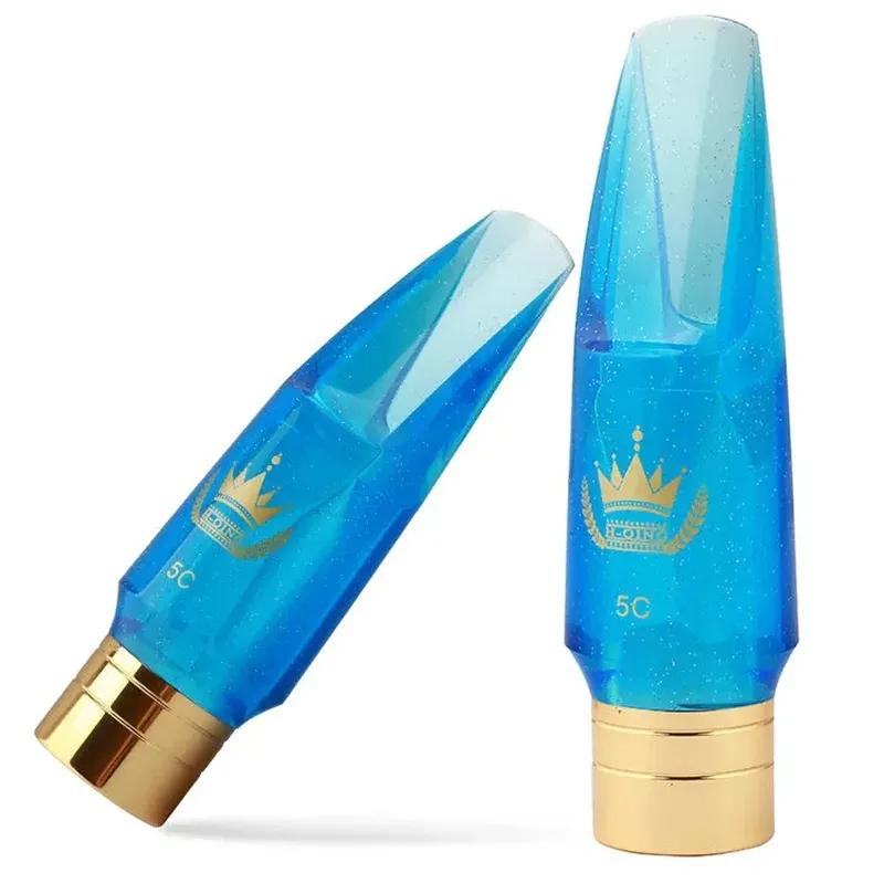 German Saxophone Mouthpiece Blue Crystal Premium Mouthpiece Soprano/tenor/alto Saxophone Mouthpiece Beautiful Sound 5-6-7 Alto No. 5C