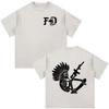 Forward Observations Group Skeleton Skull Vintage Washed Tshirt Men Clothing Fashion Gothic Oversized Casual T Shirt Streetwear