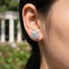 1 Paar Steckohrringe Quadratische Form Zirkonia Funkelnd Eingelegte Ohrstecker Festliche Lässige Ohrringe Schmuck Geschenk