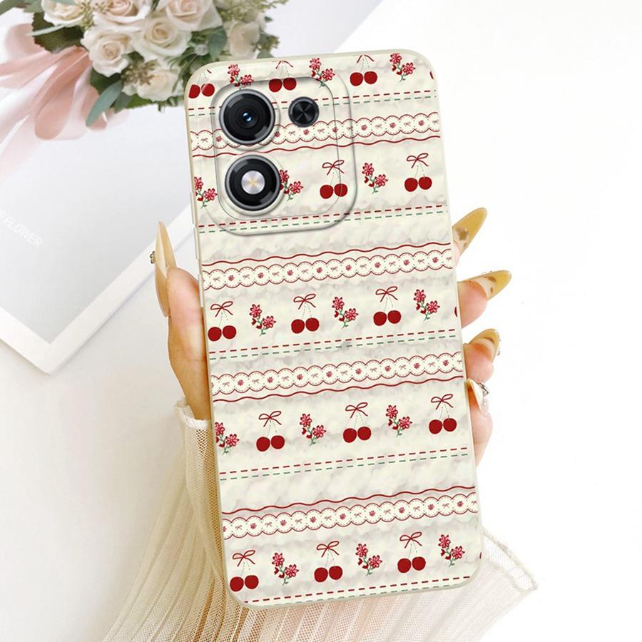 For Honor X70i X 70i 5G Case Luxury Flower Bow Painted Cover Case for HonorX70i ABR-AN00 Silicone Casing Shell Back Cover