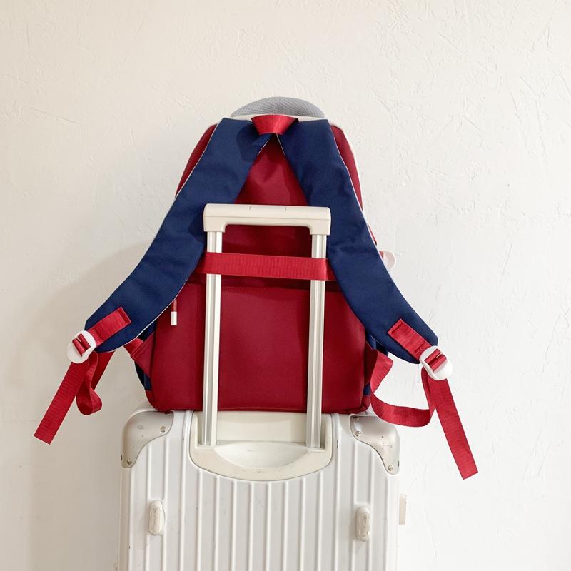 Children's Schoolbag Student Large Capacity Backpack Men's Color Block Backpack Patchwork Women Backpack