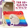 Case for Samsung Galaxy Tab A9+ A9 Plus 11 Inch SM-X210/X216/X218 Rugged Shockproof Cover Swivel Stand Shoulder Strap Heavy Duty