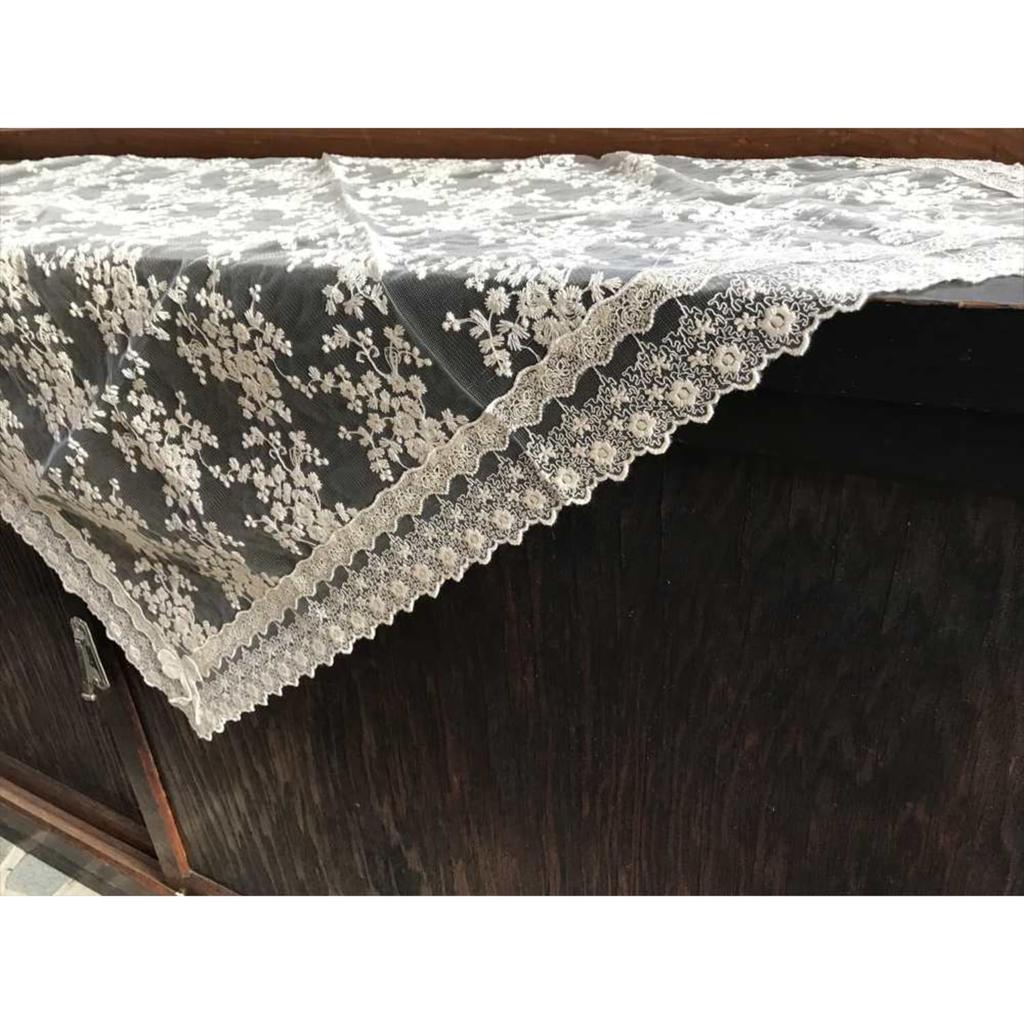 Vivienne (Vivienne) [Tablecloth 90x90cm Beige] Joilban Series Lace Embroidered Table Center/Table Runner WK0325N1