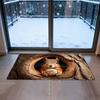 Non-slip And Wear-resistant Doormat For House Entrance, Squirrel And Dog Patterns Velvet Floor Mat, Quick-drying Bathroom Mat