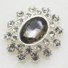 25x28mm Korean Alloy Rhinestone Acrylic Scarf Buckle Brooch