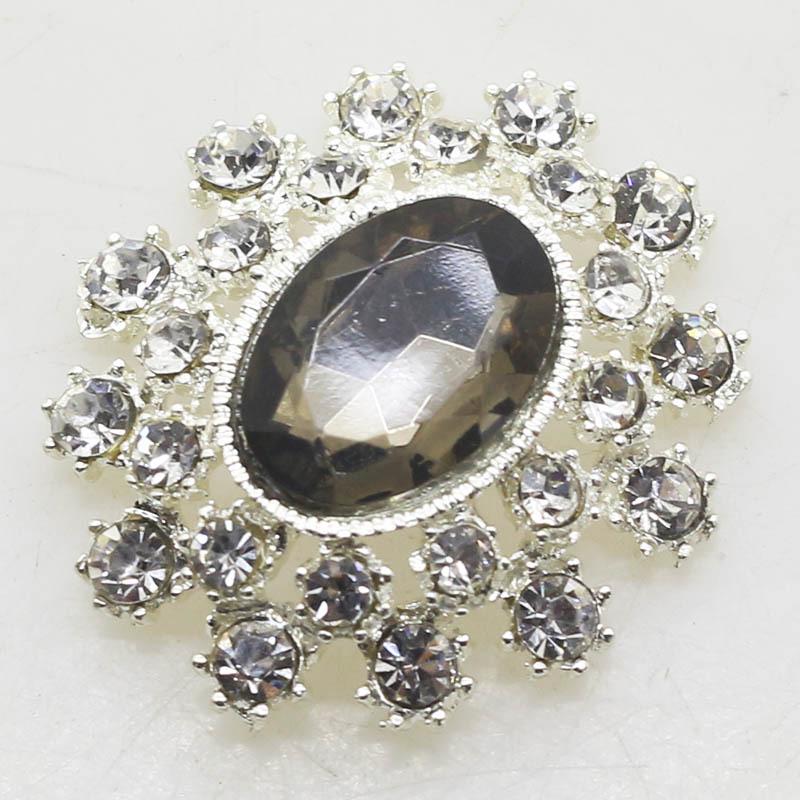 25x28mm Korean Alloy Rhinestone Acrylic Scarf Buckle Brooch