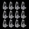 Plastic Hold Down Brackets, 12 Pcs 1” Clear Plastic Blinds Hooks Blind Holder Replacements for Horizontal Blinds Shades Windows Doors