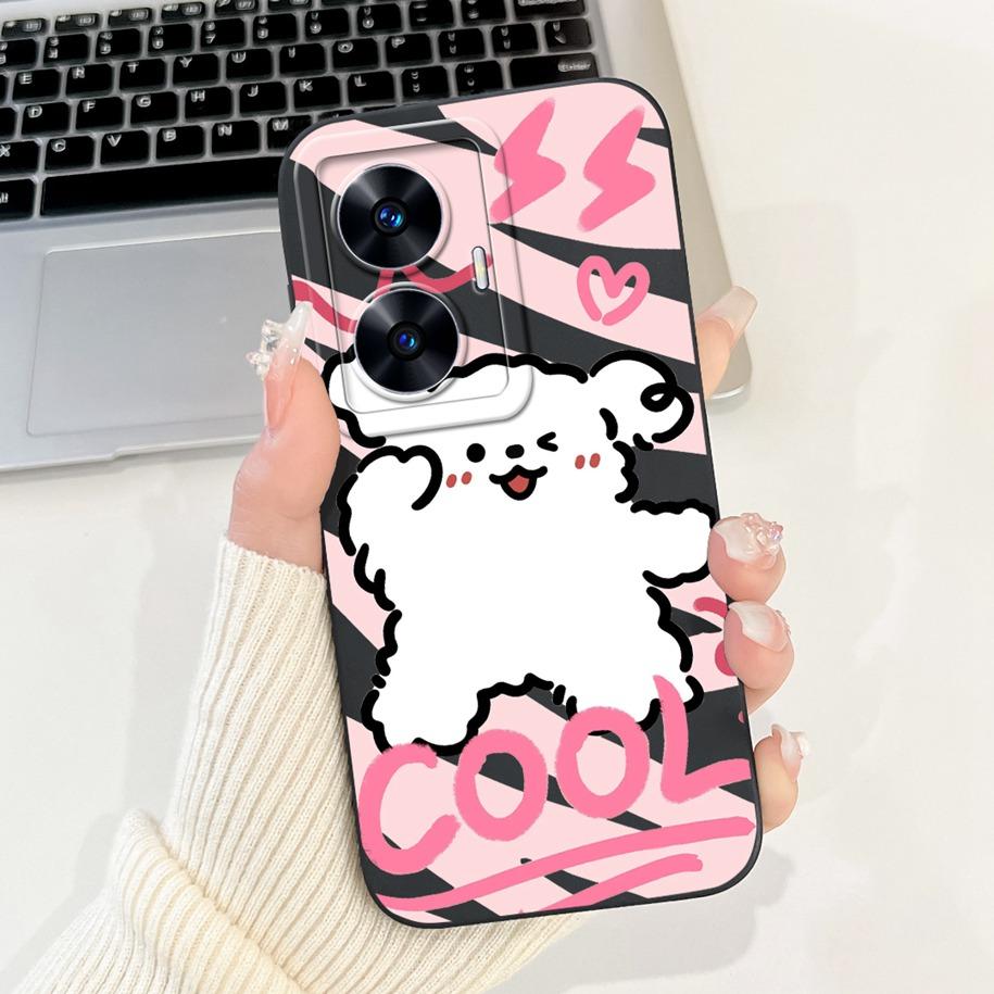 For Realme C55 Case RMX3710 Cover Lovely Avocado Silicon Camera Lens Protective Phone Cover For Realme C55 C 55 RealmeC55 Bumper