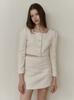 KINDABABY Ivory Pearl Tweed Blouse Jacket