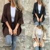 2026 Women's Sweater European and American Loose and Lazy Solid Color Cardigan Autumn and Winter New Bat Sweater Jacket Women