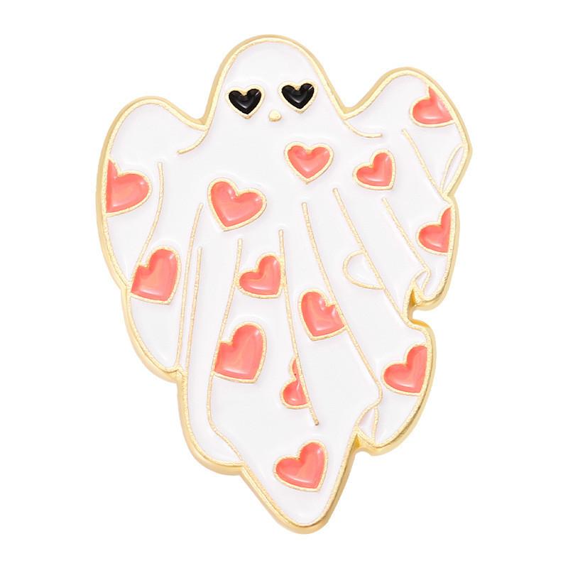Stylish Haunting White Ghost Brooch Elegant Badge For Men And Women Accessories Clothing