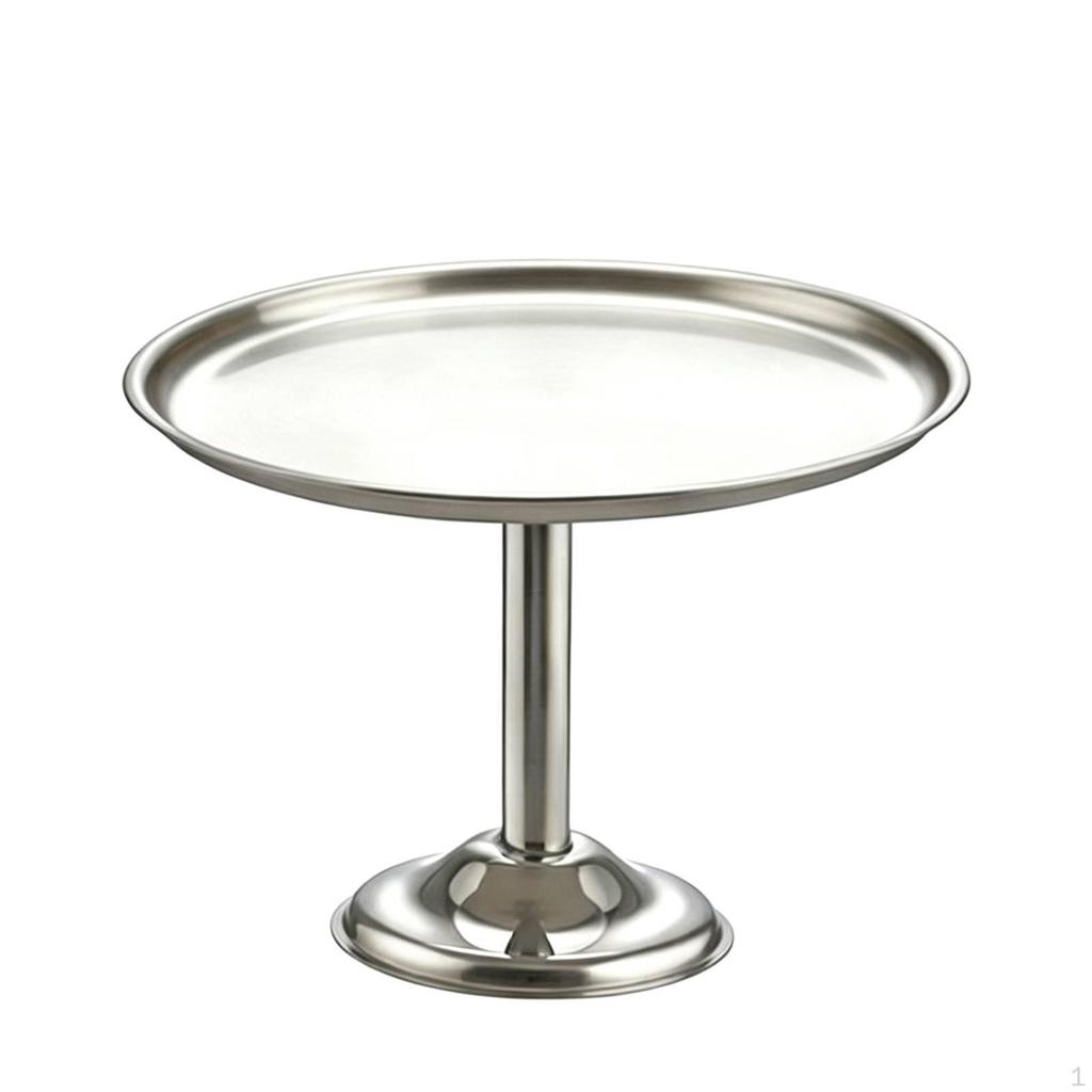 MirrorPolished Metal Serving Tray | Stainless Steel Platter, Elegant Decorative Edge, for