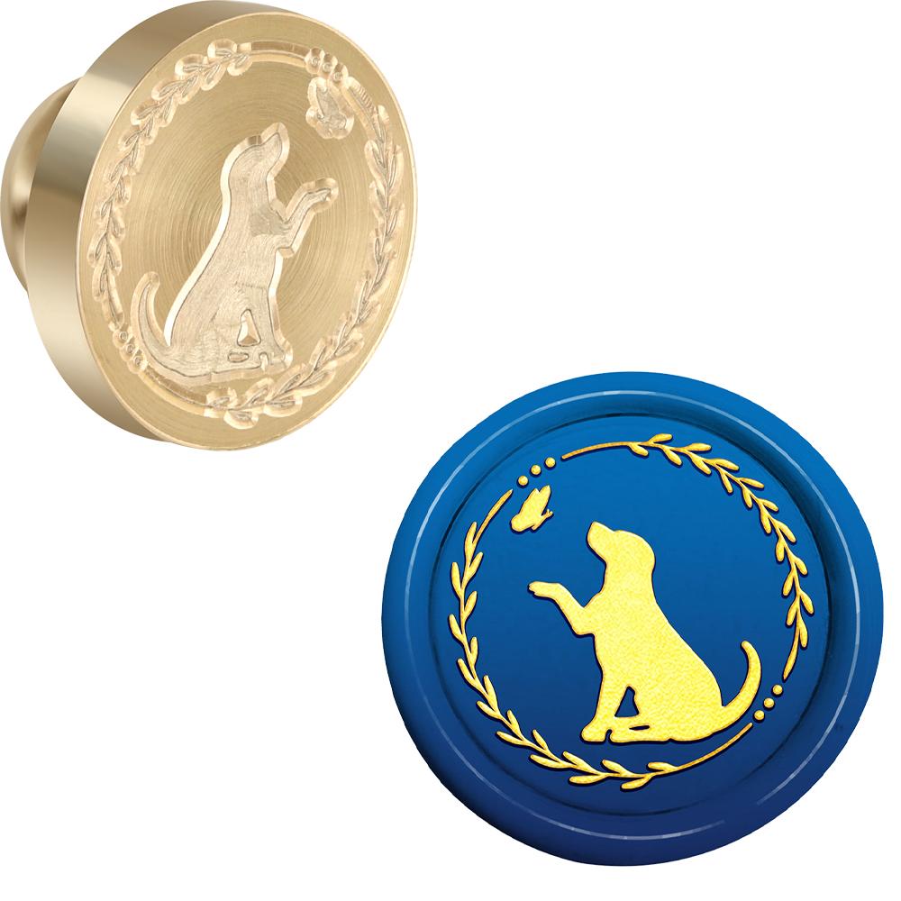 Cat Collection Wax Seal Stamp Cute Animals Retro Sealing Wax Stamp Removable Brass Head for Envelope Card Package Decoration
