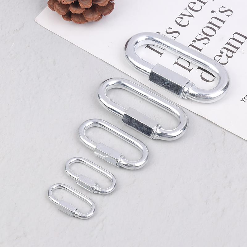 M3.5/4/6/8/10 Verbindehaken Edelstahl Verbindungsring Schnelles Kettenglied Schiene Bergsteigen Karabiner Schnallen